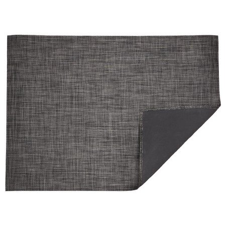 CHILEWICH 36 in. L X 23 in. W Black/Gray Basketweave Woven Fiber Floor Mat 200445-007